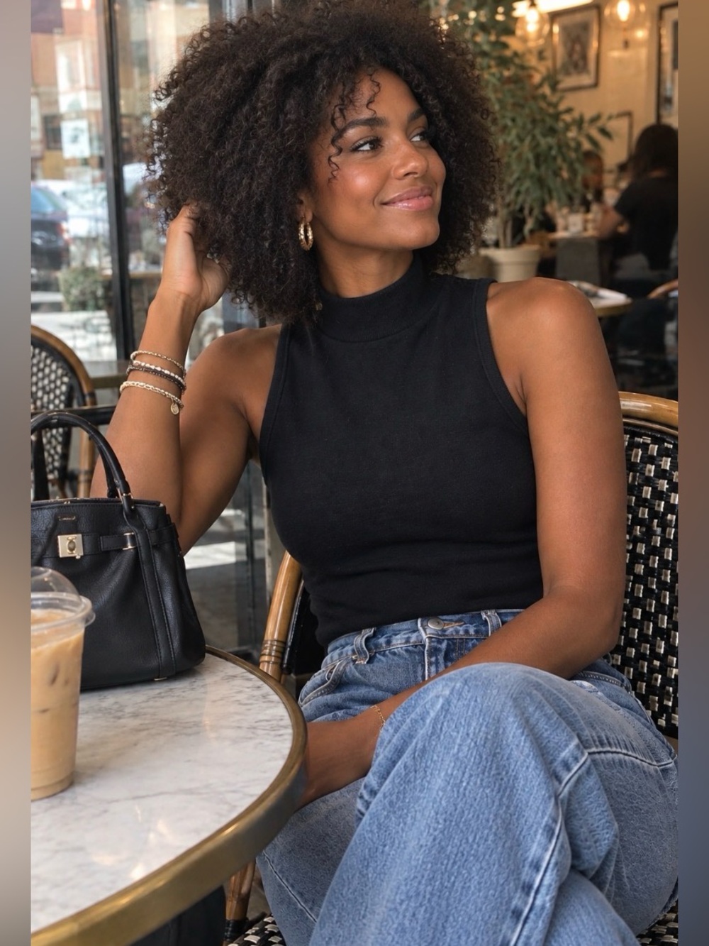 Black Sleeveless Women's Top